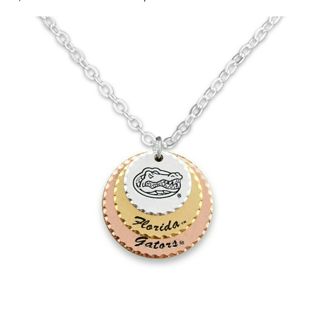 Triple Plate Florida Gators Necklace or Earrings